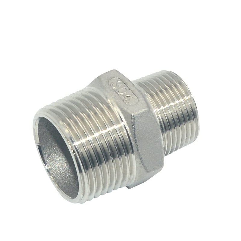 DAN SPEED 1" x 3/4" Male Hex Nipple Threaded Reducer Connector Pipe Fitting/Adapter,Stainless Steel 304 NPT - Image 4